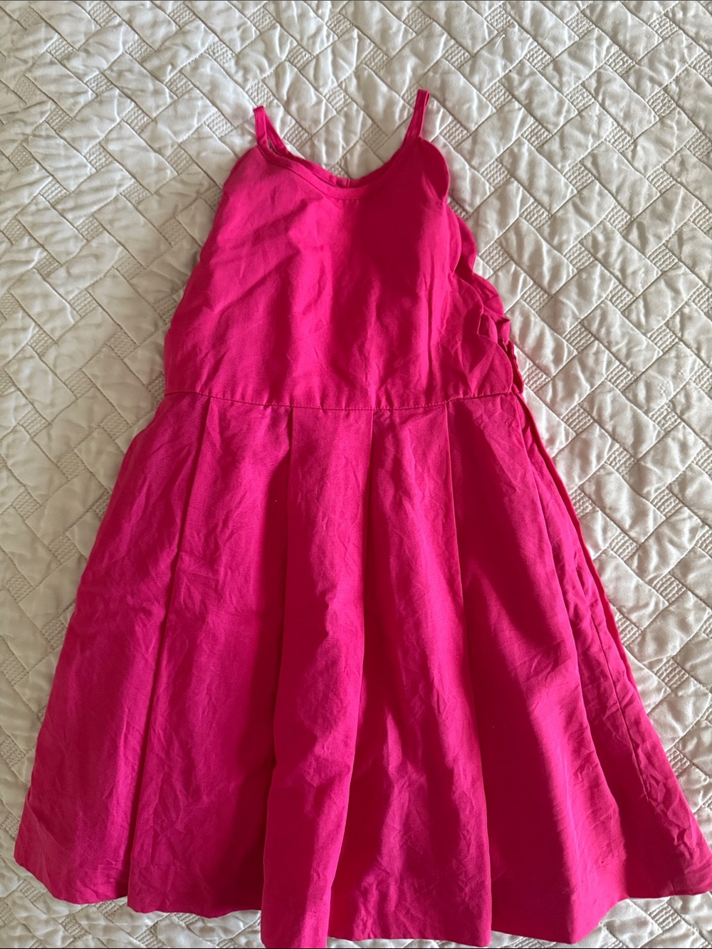 Jacadi Hot Pink Sleeveless Cotton Dress